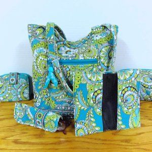 Vera Bradley  5 Piece  " Green Peacock"  Set